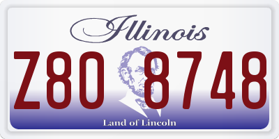 IL license plate Z808748