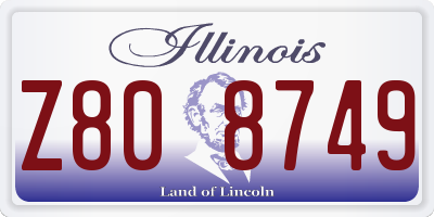 IL license plate Z808749