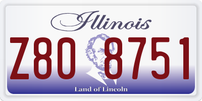 IL license plate Z808751