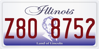 IL license plate Z808752