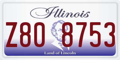 IL license plate Z808753