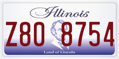 IL license plate Z808754