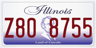 IL license plate Z808755