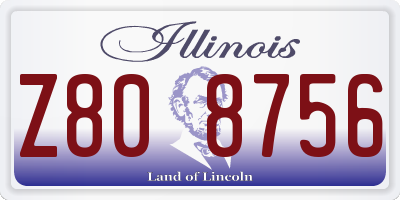 IL license plate Z808756