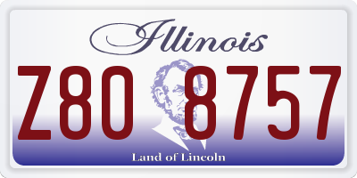 IL license plate Z808757