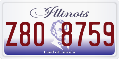 IL license plate Z808759
