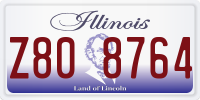 IL license plate Z808764