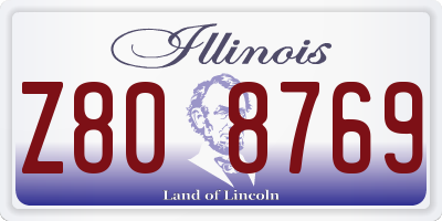 IL license plate Z808769