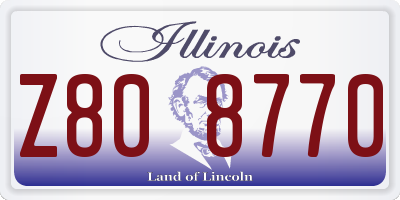 IL license plate Z808770