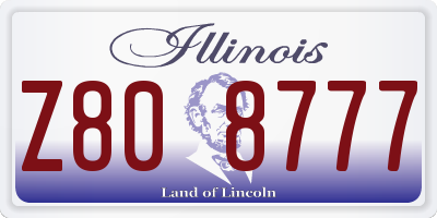 IL license plate Z808777
