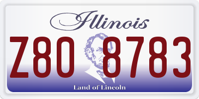 IL license plate Z808783