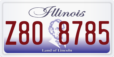 IL license plate Z808785
