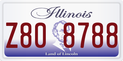 IL license plate Z808788