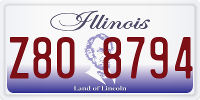IL license plate Z808794