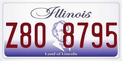 IL license plate Z808795