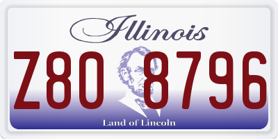 IL license plate Z808796