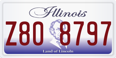 IL license plate Z808797