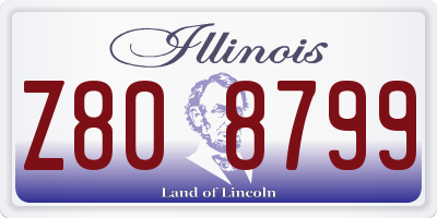 IL license plate Z808799