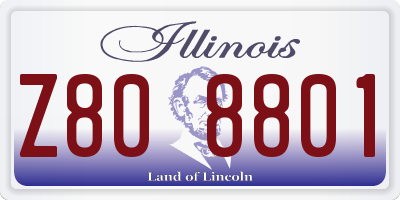 IL license plate Z808801