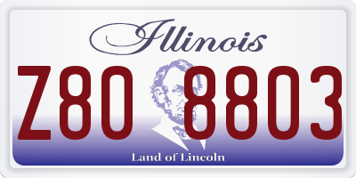 IL license plate Z808803