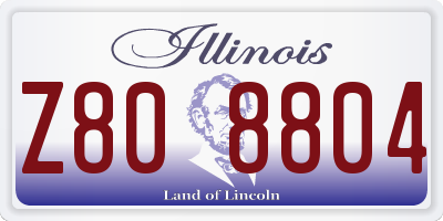 IL license plate Z808804