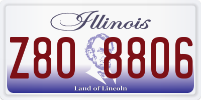 IL license plate Z808806