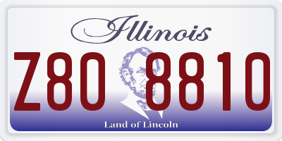 IL license plate Z808810