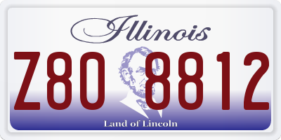 IL license plate Z808812