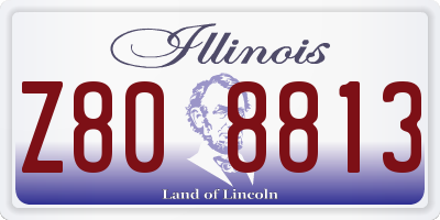 IL license plate Z808813