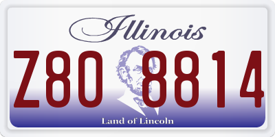 IL license plate Z808814