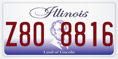 IL license plate Z808816