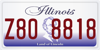 IL license plate Z808818