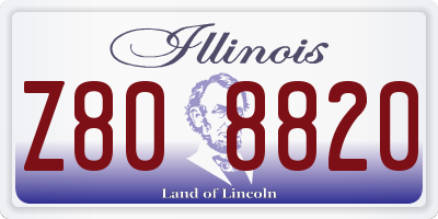 IL license plate Z808820