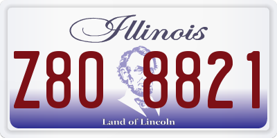 IL license plate Z808821