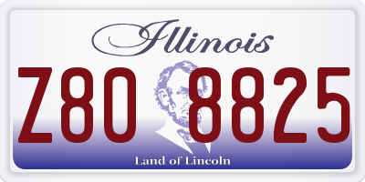 IL license plate Z808825