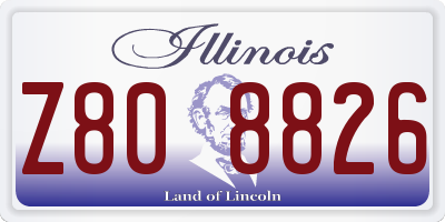 IL license plate Z808826