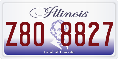 IL license plate Z808827