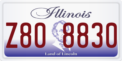 IL license plate Z808830