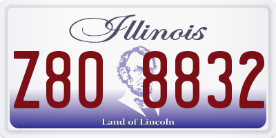 IL license plate Z808832