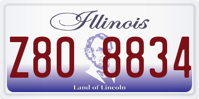 IL license plate Z808834