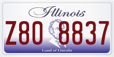 IL license plate Z808837