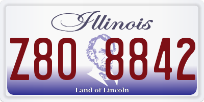 IL license plate Z808842
