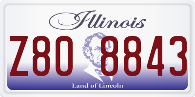 IL license plate Z808843