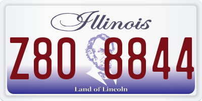 IL license plate Z808844