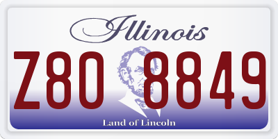 IL license plate Z808849