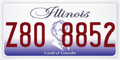 IL license plate Z808852