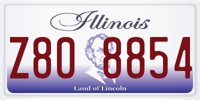 IL license plate Z808854