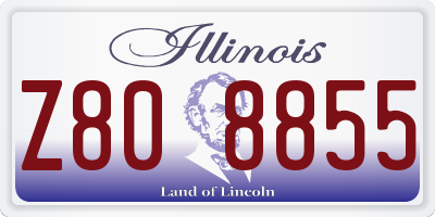 IL license plate Z808855