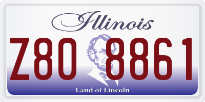 IL license plate Z808861