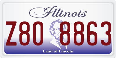 IL license plate Z808863